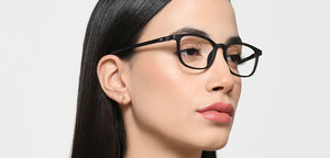 Black Rectangle Full Rim Unisex Eyeglasses by Lenskart Air-219045