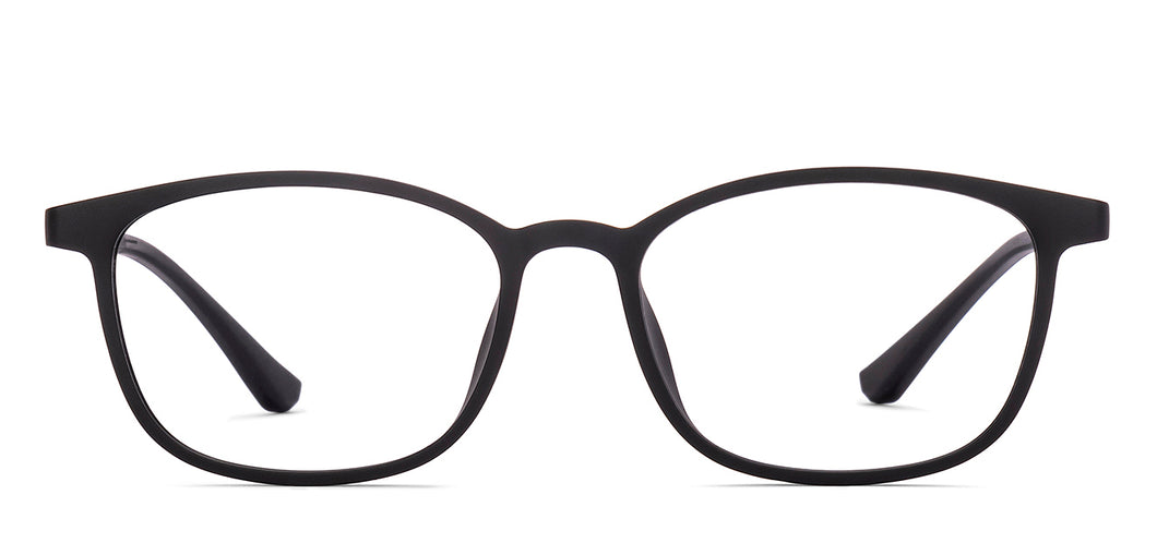 Black Rectangle Full Rim Unisex Eyeglasses by Lenskart Air-219045