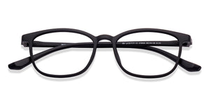 Black Rectangle Full Rim Unisex Eyeglasses by Lenskart Air-219045