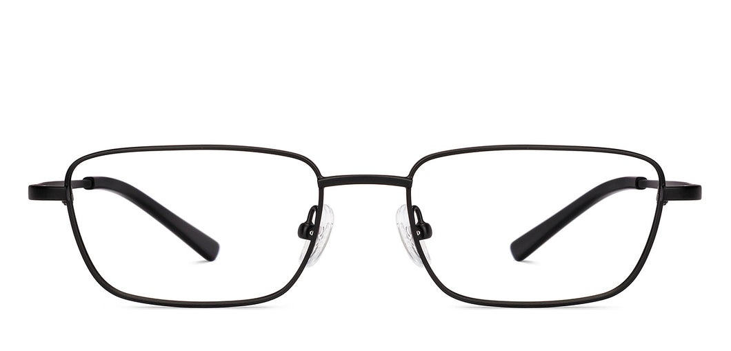 Black Rectangle Full Rim Unisex Eyeglasses by Lenskart Air Online-222452