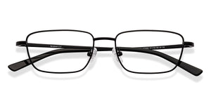 Black Rectangle Full Rim Unisex Eyeglasses by Lenskart Air Online-222452