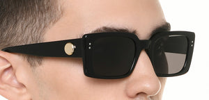 Black Rectangle Full Rim Women Sunglasses by Lenskart-219451