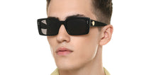 Load image into Gallery viewer, Black Rectangle Full Rim Women Sunglasses by Lenskart-219451