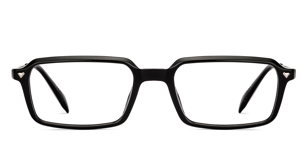 Black Rectangle Full Rim Unisex Eyeglasses by Lenskart-235475