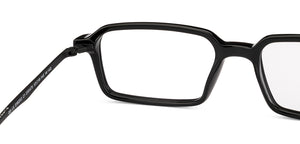 Black Rectangle Full Rim Unisex Eyeglasses by Lenskart-235475