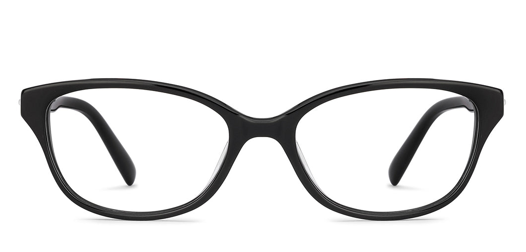 Black Rectangle Full Rim Women Eyeglasses by Lenskart-228922