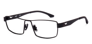 Black Rectangle Full Rim Unisex Eyeglasses by Lenskart STUDIO-219821