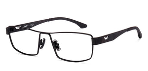 Black Rectangle Full Rim Unisex Eyeglasses by Lenskart STUDIO-219821