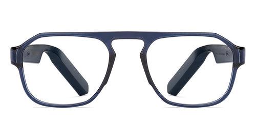 Blue Wayfarer Full Rim Unisex Smart Glasses by Phonic-226132
