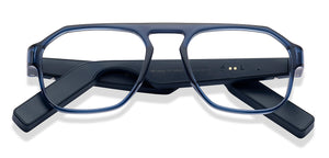 Blue Wayfarer Full Rim Unisex Smart Glasses by Phonic-226132