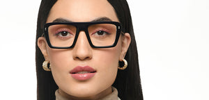 Black Rectangle Full Rim Unisex Eyeglasses by Vincent Chase-215323