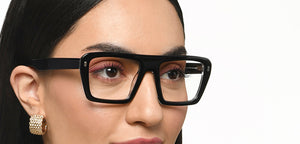 Black Rectangle Full Rim Unisex Eyeglasses by Vincent Chase-215323
