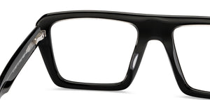 Black Rectangle Full Rim Unisex Eyeglasses by Vincent Chase-215323