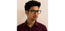 Load image into Gallery viewer, Black Rectangle Full Rim Unisex Eyeglasses by Vincent Chase-231654