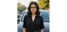 Load image into Gallery viewer, Black Rectangle Full Rim Unisex Eyeglasses by Vincent Chase-231654