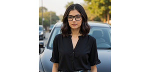 Black Rectangle Full Rim Unisex Eyeglasses by Vincent Chase-231654