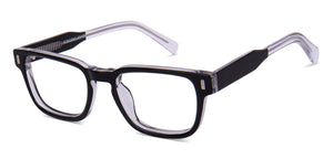 Black Rectangle Full Rim Unisex Eyeglasses by Vincent Chase-217688