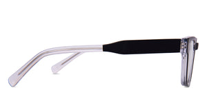 Black Rectangle Full Rim Unisex Eyeglasses by Vincent Chase-217688