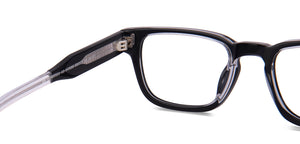 Black Rectangle Full Rim Unisex Eyeglasses by Vincent Chase-217688