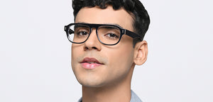 Black Geometric Full Rim Unisex Eyeglasses by Vincent Chase-218253