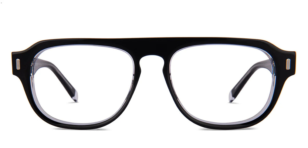Black Geometric Full Rim Unisex Eyeglasses by Vincent Chase-218253