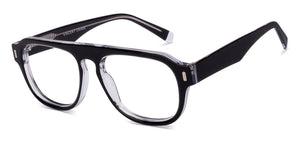 Black Geometric Full Rim Unisex Eyeglasses by Vincent Chase-218253