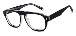 Black Geometric Full Rim Unisex Eyeglasses by Vincent Chase-218253