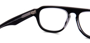Black Geometric Full Rim Unisex Eyeglasses by Vincent Chase-218253