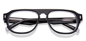 Black Geometric Full Rim Unisex Eyeglasses by Vincent Chase-218253