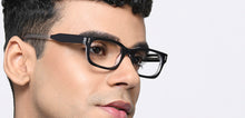 Load image into Gallery viewer, Black Rectangle Full Rim Unisex Eyeglasses by Vincent Chase-217701