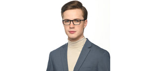 Black Rectangle Full Rim Unisex Eyeglasses by Vincent Chase-209223