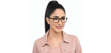 Load image into Gallery viewer, Black Rectangle Full Rim Unisex Eyeglasses by Vincent Chase-209224