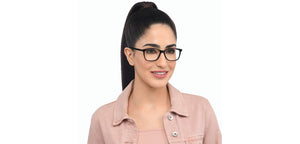 Black Rectangle Full Rim Unisex Eyeglasses by Vincent Chase-209224
