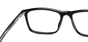 Black Rectangle Full Rim Unisex Eyeglasses by Vincent Chase Online-228373