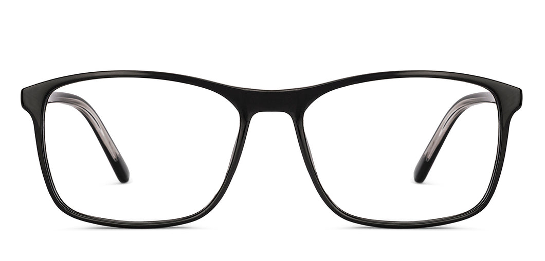 Black Rectangle Full Rim Unisex Eyeglasses by Vincent Chase Online-228376