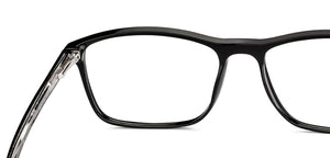 Black Rectangle Full Rim Unisex Eyeglasses by Vincent Chase Online-228376