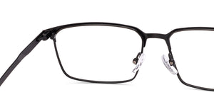 Black Rectangle Full Rim Unisex Eyeglasses by Vincent Chase-222310
