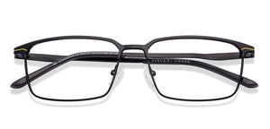 Black Rectangle Full Rim Unisex Eyeglasses by Vincent Chase-222310