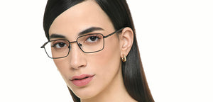 Black Rectangle Full Rim Unisex Eyeglasses by Vincent Chase-222013
