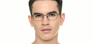 Black Rectangle Full Rim Unisex Eyeglasses by Vincent Chase-222013