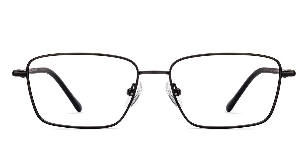 Black Rectangle Full Rim Unisex Eyeglasses by Vincent Chase-222013