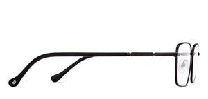 Black Rectangle Full Rim Unisex Eyeglasses by Vincent Chase-222013