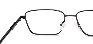 Black Rectangle Full Rim Unisex Eyeglasses by Vincent Chase-222013