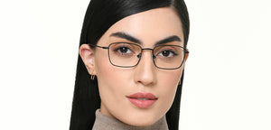 Black Rectangle Full Rim Unisex Eyeglasses by Vincent Chase-219549