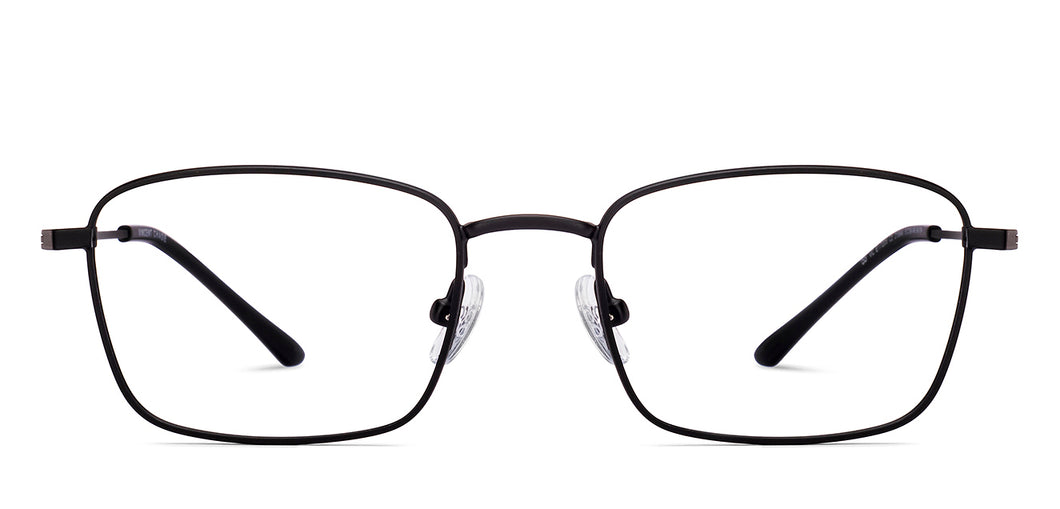 Black Rectangle Full Rim Unisex Eyeglasses by Vincent Chase-219549