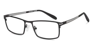 Black Rectangle Full Rim Unisex Eyeglasses by Vincent Chase-231403