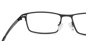Black Rectangle Full Rim Unisex Eyeglasses by Vincent Chase-231403