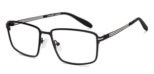 Black Rectangle Full Rim Unisex Eyeglasses by Vincent Chase-231404