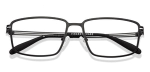 Black Rectangle Full Rim Unisex Eyeglasses by Vincent Chase-231404