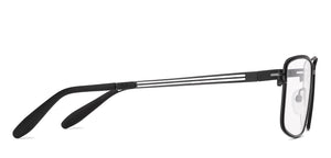Black Rectangle Full Rim Unisex Eyeglasses by Vincent Chase-231405